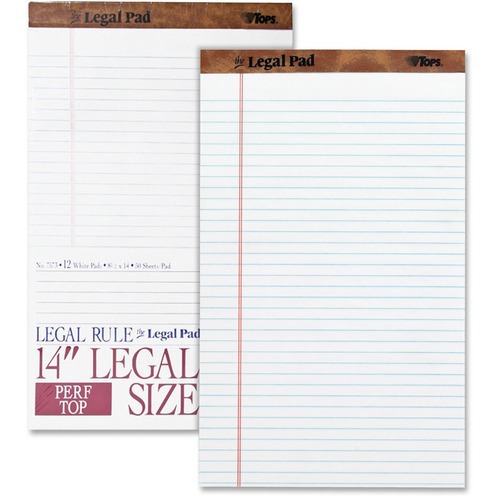 Legal Pad Writing Pad: 50 Sheets, Legal Ruled, White Paper